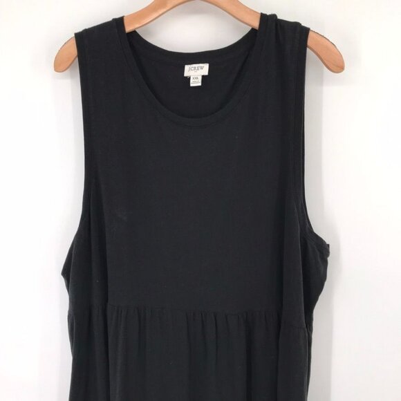 J.Crew Womens Sleeveless Black Tiered Dress knit cotton Size XXL - Picture 6 of 14